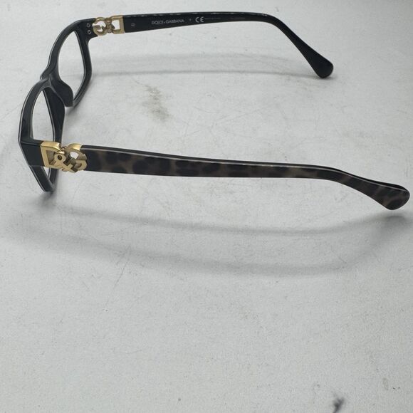 D&G Eyeglasses Frames DG 3147P 1995 Black Cheetah 51-16-135 *May Need Tightening - Picture 3 of 7